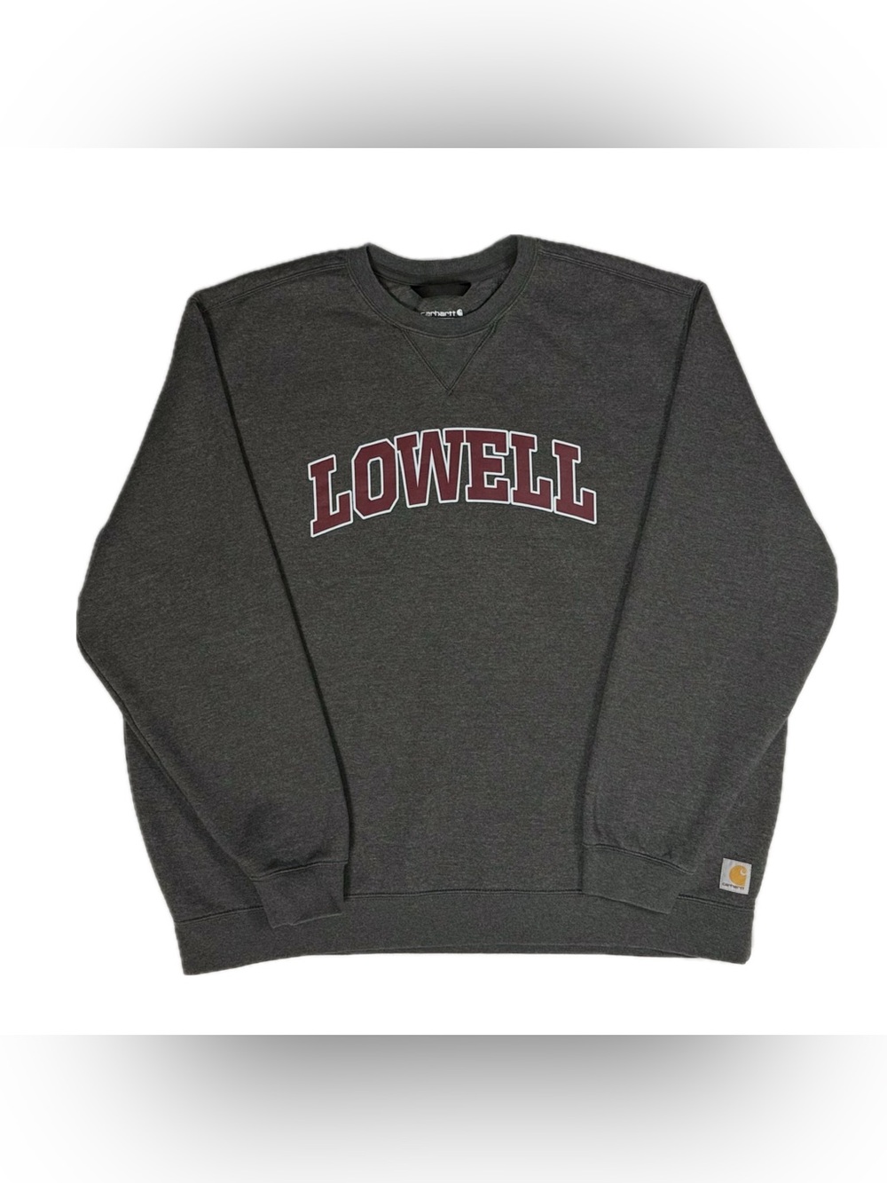 Carhartt grey burgundy red Lowell High crewneck sweatshirt loose fit mens 2XL